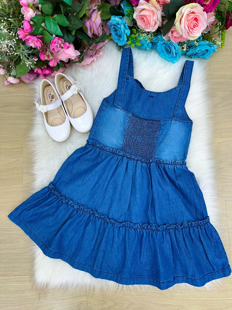 Vestido Blogueirinha Lola Jeans - Leveza e Elegância para Meninas | Bebeloo Kids