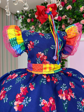 Vestido Junino Banana Club Luxo Forro Kids - Leveza e Elegância para Meninas | Bebeloo Kids