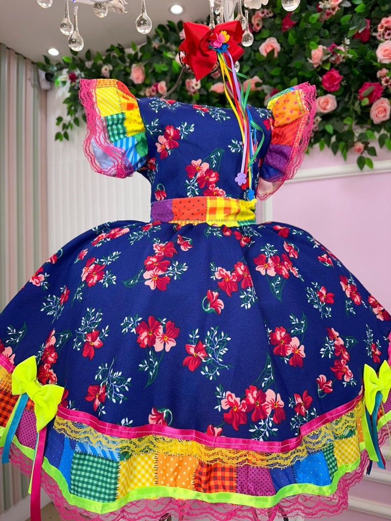 Vestido Junino Banana Club Luxo Forro Kids - Leveza e Elegância para Meninas | Bebeloo Kids