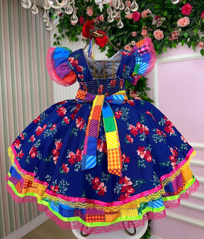 Vestido Junino Banana Club Luxo Forro Kids - Leveza e Elegância para Meninas | Bebeloo Kids
