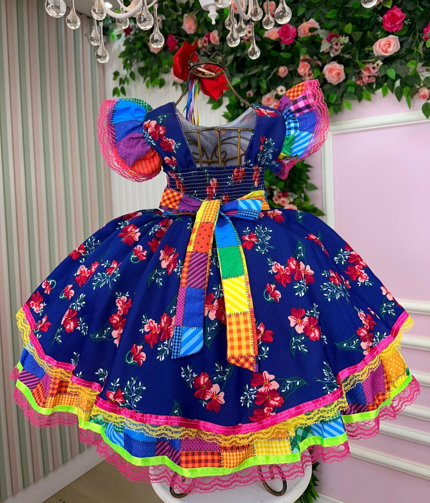 Vestido Junino Banana Club Luxo Forro Kids - Leveza e Elegância para Meninas | Bebeloo Kids