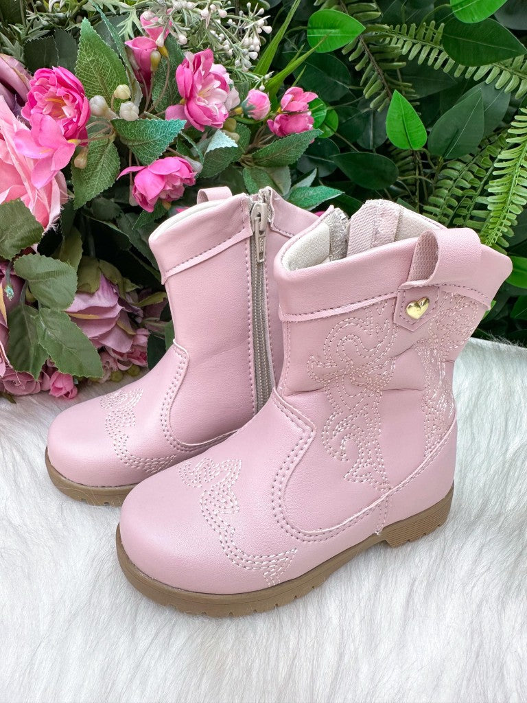 Bota/ Coturno Flor Di Mila Boiadeira Texana Liz Rosa Bebe - Qualidade e Cuidado para os Pequenos | Bebeloo Kids