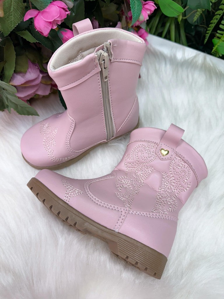 Bota/ Coturno Flor Di Mila Boiadeira Texana Liz Rosa Bebe - Qualidade e Cuidado para os Pequenos | Bebeloo Kids
