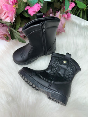 Bota/ Coturno Flor Di Mila Boiadeira Texana Liz Preta - Qualidade e Cuidado para os Pequenos | Bebeloo Kids