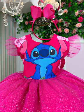 Vestido Tematicos Ysa Kids Lilo Stitch Pink Modelo 3 - Leveza e Elegância para Meninas | Bebeloo Kids