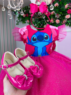 Vestido Tematicos Ysa Kids Lilo Stitch Pink Modelo 3 - Leveza e Elegância para Meninas | Bebeloo Kids