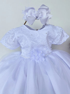 Vestido Marie Bebe Branco Flor - Leveza e Elegância para Meninas | Bebeloo Kids
