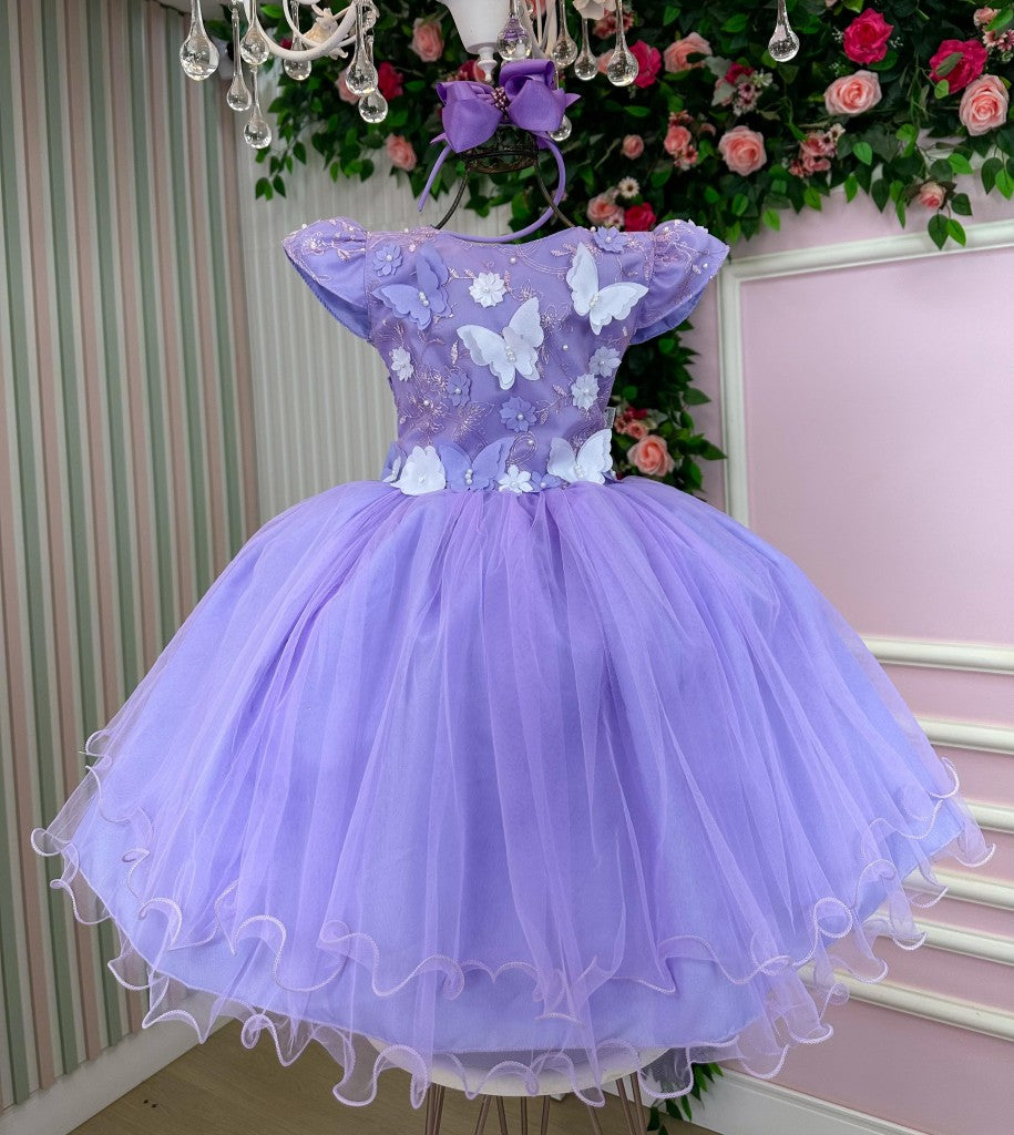 Vestido Marie Jardim Encantado Mel Lilás (VESTMRYKDSJRDENCTLILAS)