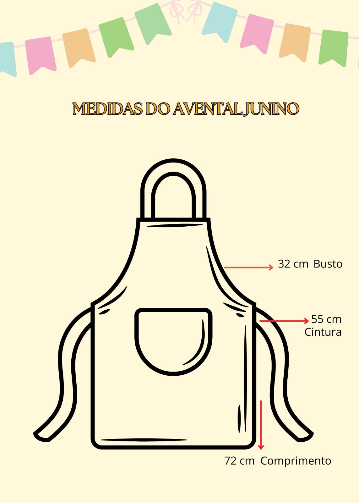 Avental Junino Creuza - Qualidade e Cuidado para os Pequenos | Bebeloo Kids