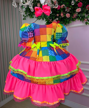 Vestido Junino Banana Club Luxo Rubia - Leveza e Elegância para Meninas | Bebeloo Kids