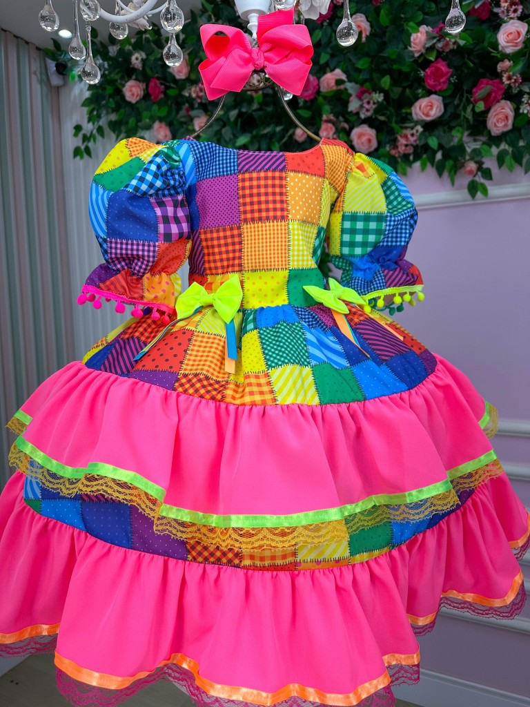 Vestido Junino Banana Club Luxo Rubia - Leveza e Elegância para Meninas | Bebeloo Kids