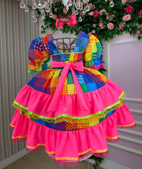 Vestido Junino Banana Club Luxo Rubia - Leveza e Elegância para Meninas | Bebeloo Kids