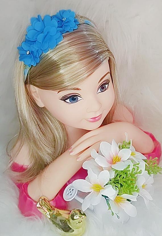 Faixa Flor e Strass Azul Tiffany - Charme e Delicadeza para os Cabelos | Bebeloo Kids