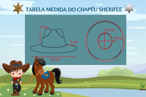 Chapeu/Chapéu Preto Sheriff Prata - Proteção com Estilo para os Pequenos | Bebeloo Kids
