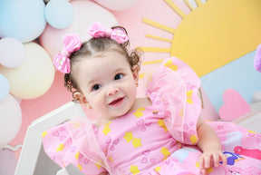 Vestido Temáticos Kids Ursinho Carinhosos (VESTURSNHCAR)