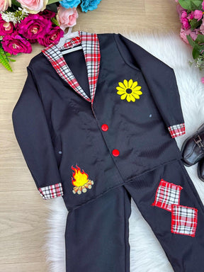 Conjunto Junino Príncipe Seu Manoel Terno Preto - Estilo Delicado para o Dia a Dia | Bebeloo Kids