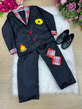 Conjunto Junino Príncipe Seu Manoel Terno Preto - Estilo Delicado para o Dia a Dia | Bebeloo Kids