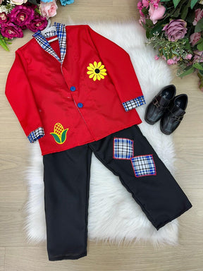 Conjunto Junino Princesa Seu Zé Terno Vermelho - Estilo Delicado para o Dia a Dia | Bebeloo Kids