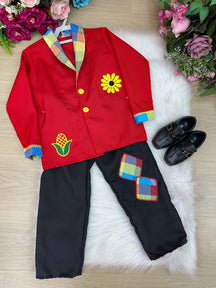 Conjunto Junino Príncipe Seu Zéca Terno Vermelho - Estilo Delicado para o Dia a Dia | Bebeloo Kids