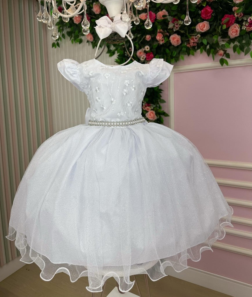 Vestido Marie Branco Ester - Leveza e Elegância para Meninas | Bebeloo Kids