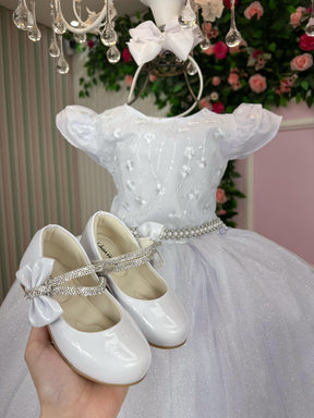 Vestido Marie Branco Ester - Leveza e Elegância para Meninas | Bebeloo Kids