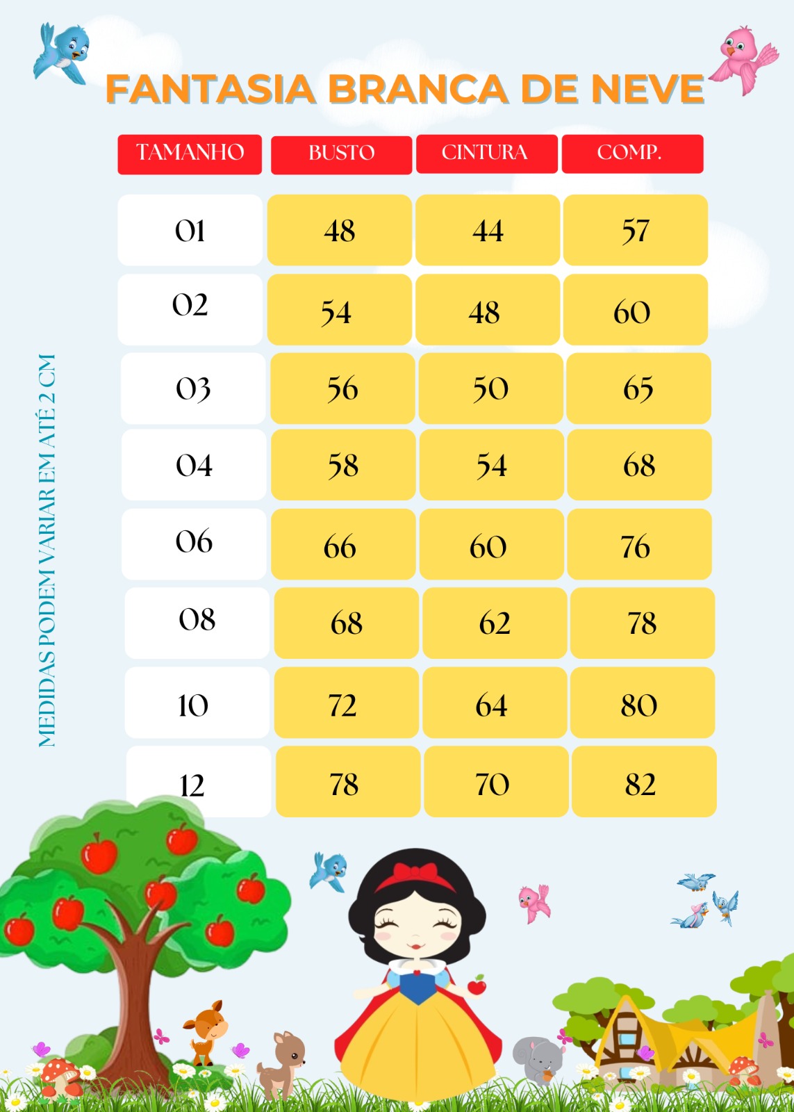 Fantasia Princesa Branca de Neve Modelo 2 - Qualidade e Cuidado para os Pequenos | Bebeloo Kids