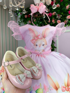 Vestido Marie Coelhinho Rosa Bebe - Leveza e Elegância para Meninas | Bebeloo Kids