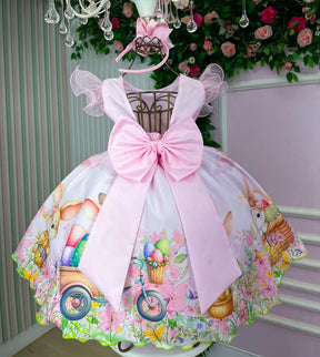 Vestido Marie Coelhinho Rosa Bebe - Leveza e Elegância para Meninas | Bebeloo Kids