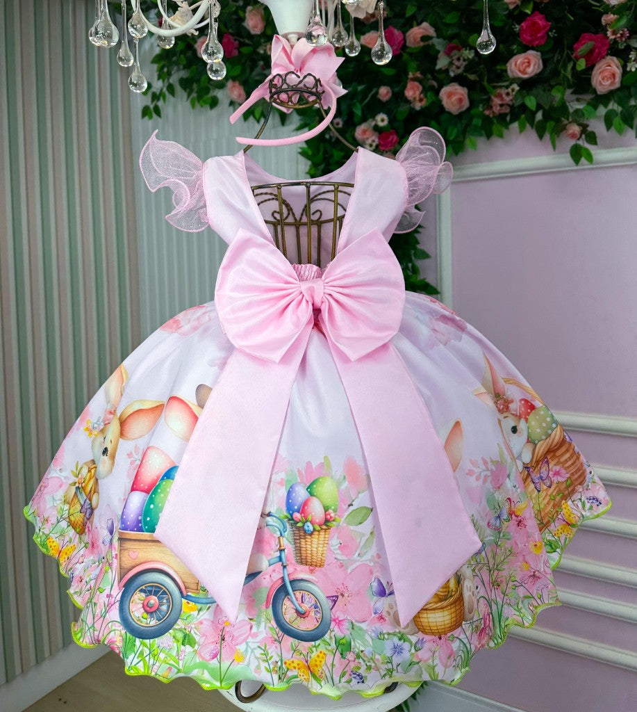 Vestido Marie Coelhinho Rosa Bebe - Leveza e Elegância para Meninas | Bebeloo Kids