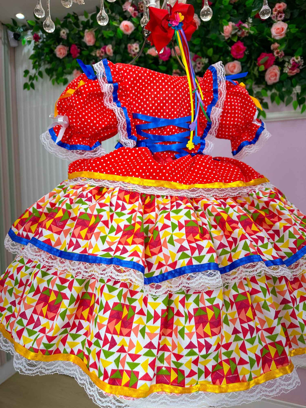 Vestido Bella Child Junino Forró Junino Vermelho - Leveza e Elegância para Meninas | Bebeloo Kids