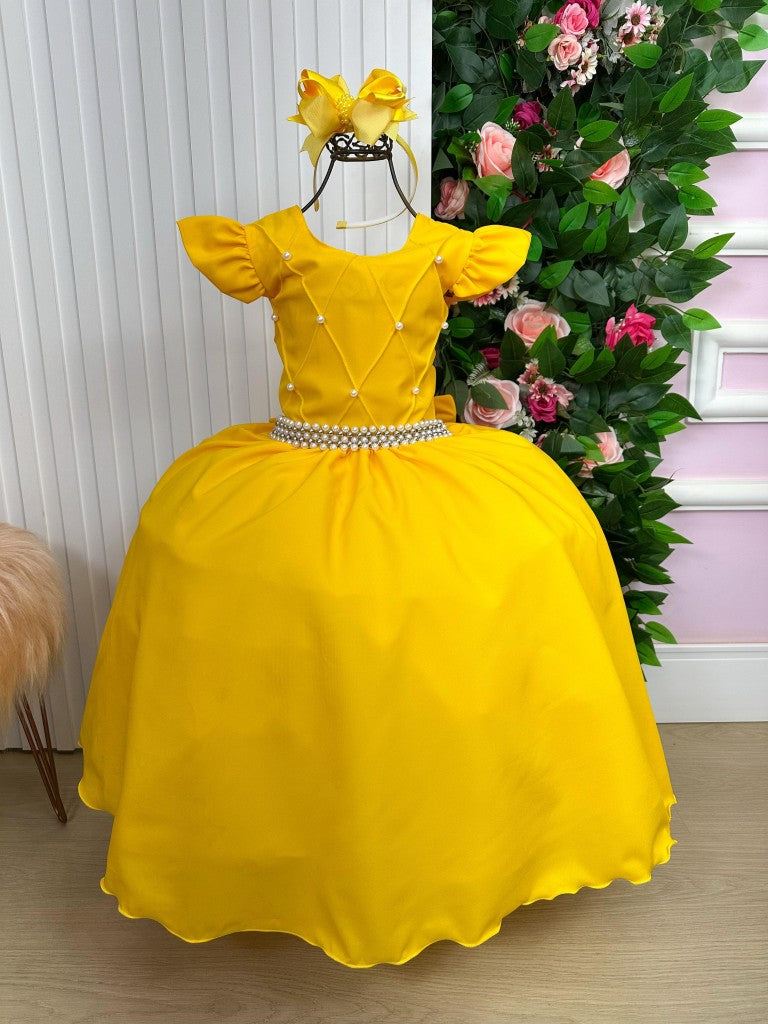 Vestido Ysa Kids Ariane Longo Amarelo Gema - Leveza e Elegância para Meninas | Bebeloo Kids