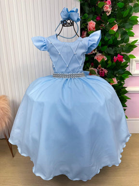 Vestido Ysa Kids Ariane Longo Azul bebê - Leveza e Elegância para Meninas | Bebeloo Kids