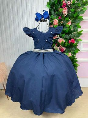 Vestido Ysa Kids Ariane Longo Azul Marinho - Leveza e Elegância para Meninas | Bebeloo Kids