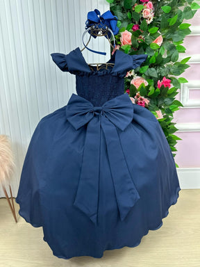 Vestido Ysa Kids Ariane Longo Azul Marinho - Leveza e Elegância para Meninas | Bebeloo Kids