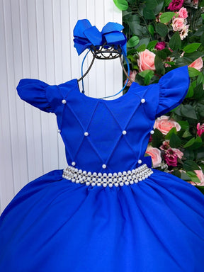Vestido Ysa Kids Ariane Longo Azul Royal - Leveza e Elegância para Meninas | Bebeloo Kids