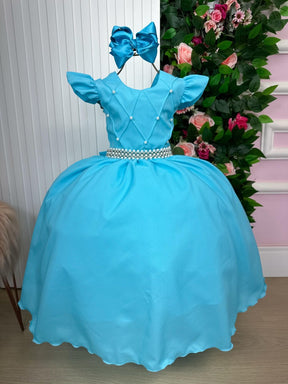 Vestido Ysa Kids Ariane Longo Azul Tifanny - Leveza e Elegância para Meninas | Bebeloo Kids