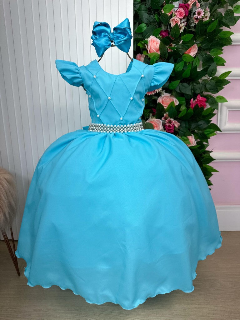 Vestido Ysa Kids Ariane Longo Azul Tifanny - Leveza e Elegância para Meninas | Bebeloo Kids