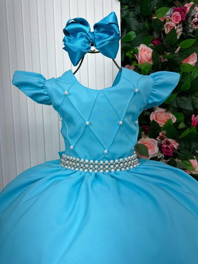Vestido Ysa Kids Ariane Longo Azul Tifanny - Leveza e Elegância para Meninas | Bebeloo Kids