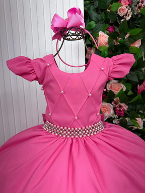 Vestido Ysa Kids Ariane Longo Rosa Chiclete - Leveza e Elegância para Meninas | Bebeloo Kids