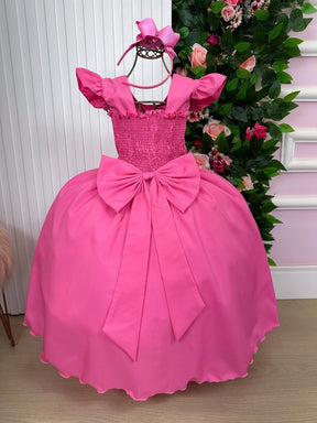 Vestido Ysa Kids Ariane Longo Rosa Chiclete - Leveza e Elegância para Meninas | Bebeloo Kids