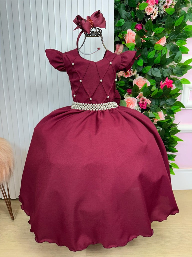 Vestido Ysa Kids Ariane Longo Marsala - Leveza e Elegância para Meninas | Bebeloo Kids