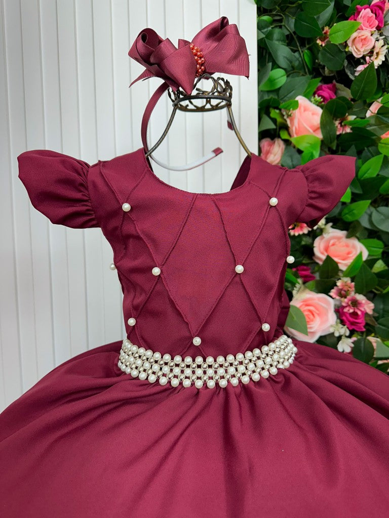 Vestido Ysa Kids Ariane Longo Marsala - Leveza e Elegância para Meninas | Bebeloo Kids