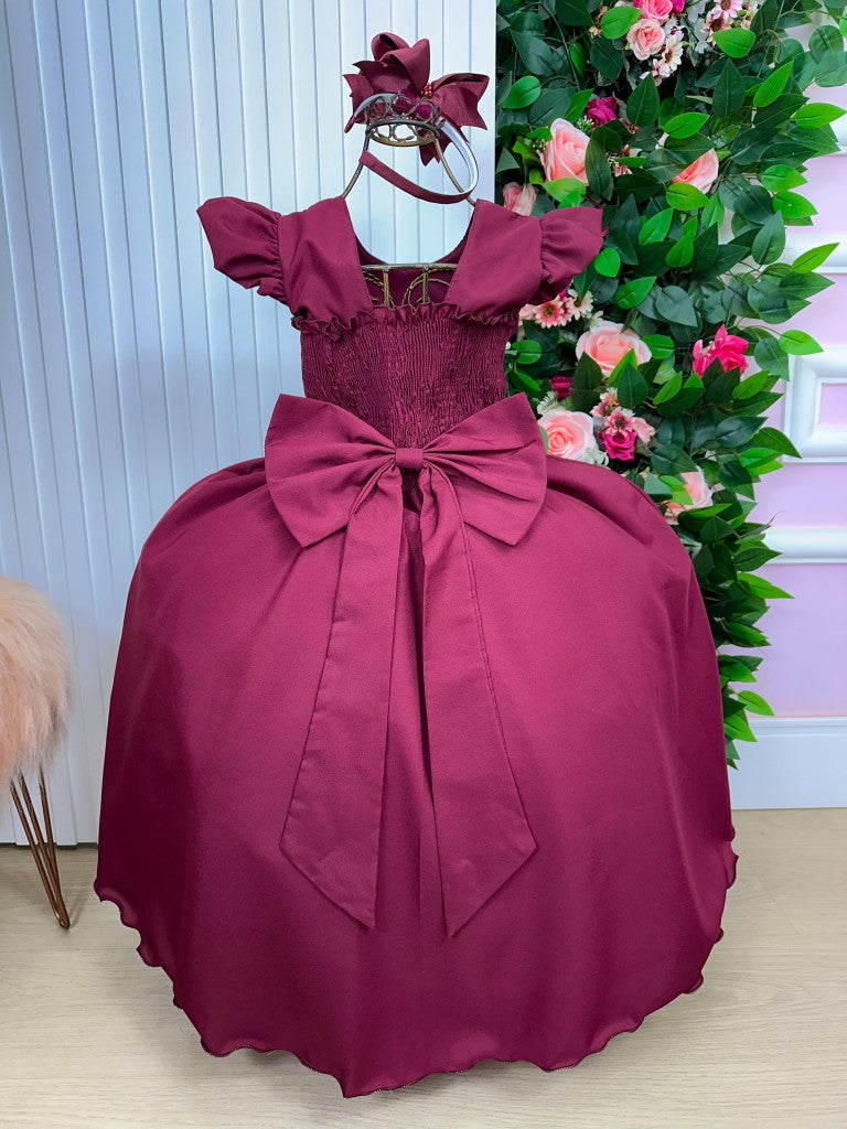 Vestido Ysa Kids Ariane Longo Marsala - Leveza e Elegância para Meninas | Bebeloo Kids
