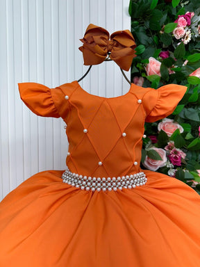 Vestido Ysa Kids Ariane Longo Terracota - Leveza e Elegância para Meninas | Bebeloo Kids