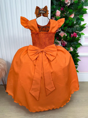 Vestido Ysa Kids Ariane Longo Terracota - Leveza e Elegância para Meninas | Bebeloo Kids