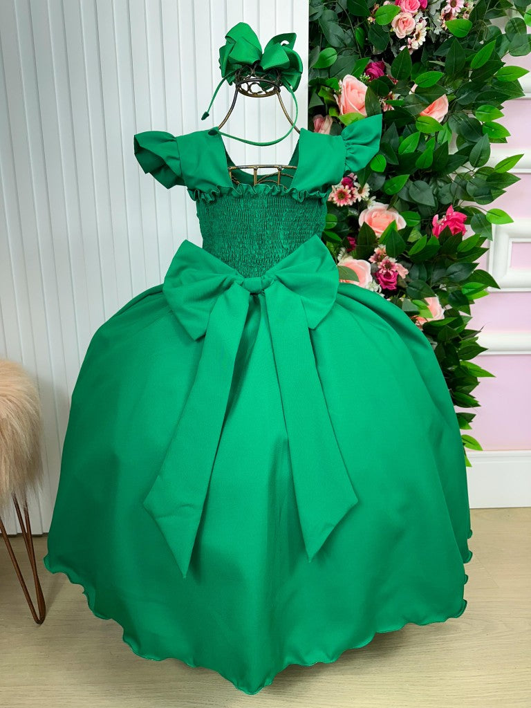 Vestido Ysa Kids Ariane Longo Verde Bandeira - Leveza e Elegância para Meninas | Bebeloo Kids
