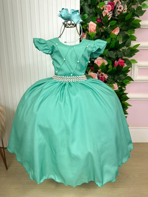 Vestido Ysa Kids Ariane Longo Verde Menta - Leveza e Elegância para Meninas | Bebeloo Kids