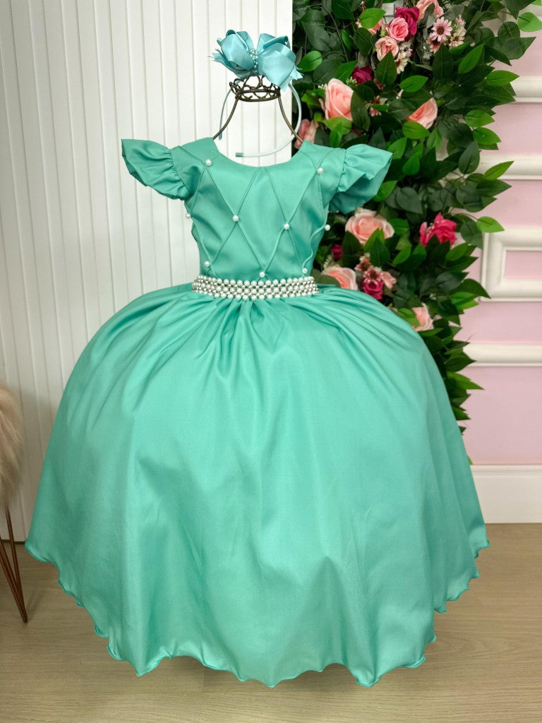 Vestido Ysa Kids Ariane Longo Verde Menta - Leveza e Elegância para Meninas | Bebeloo Kids