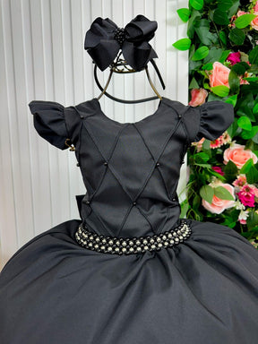 Vestido Ysa Kids Ariane Longo Preto - Leveza e Elegância para Meninas | Bebeloo Kids