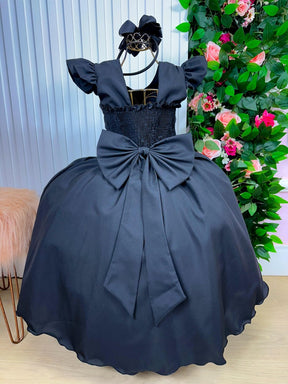 Vestido Ysa Kids Ariane Longo Preto - Leveza e Elegância para Meninas | Bebeloo Kids